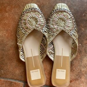 Dolce vita gold slip on sandals